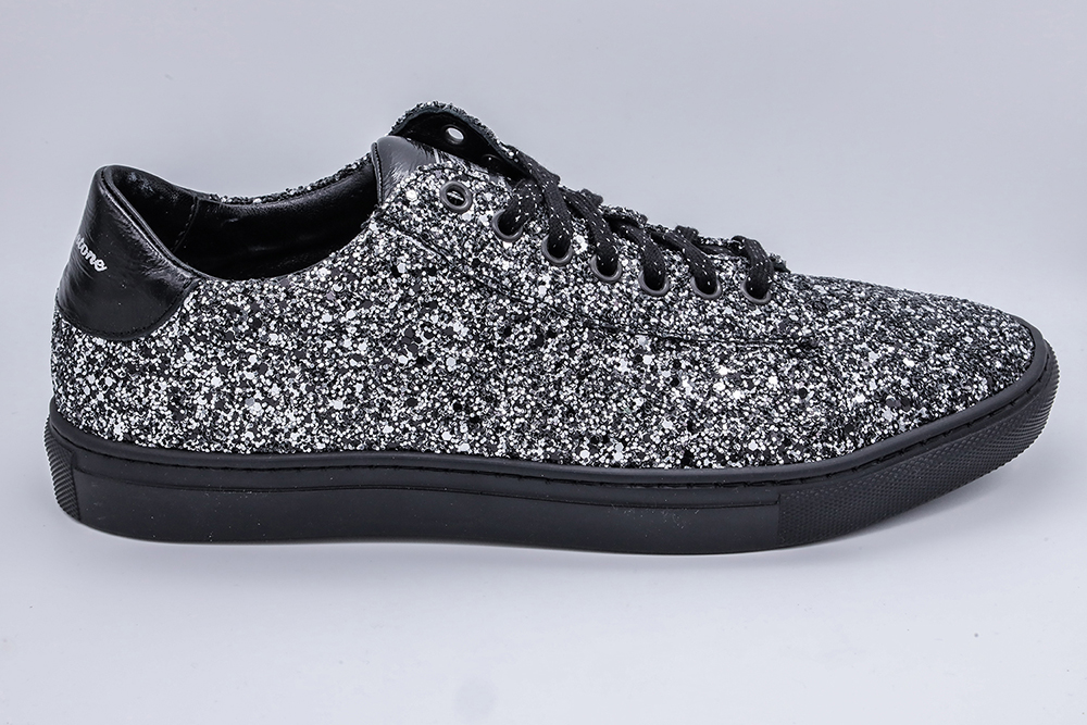 Sneaker in glitter colore nero
